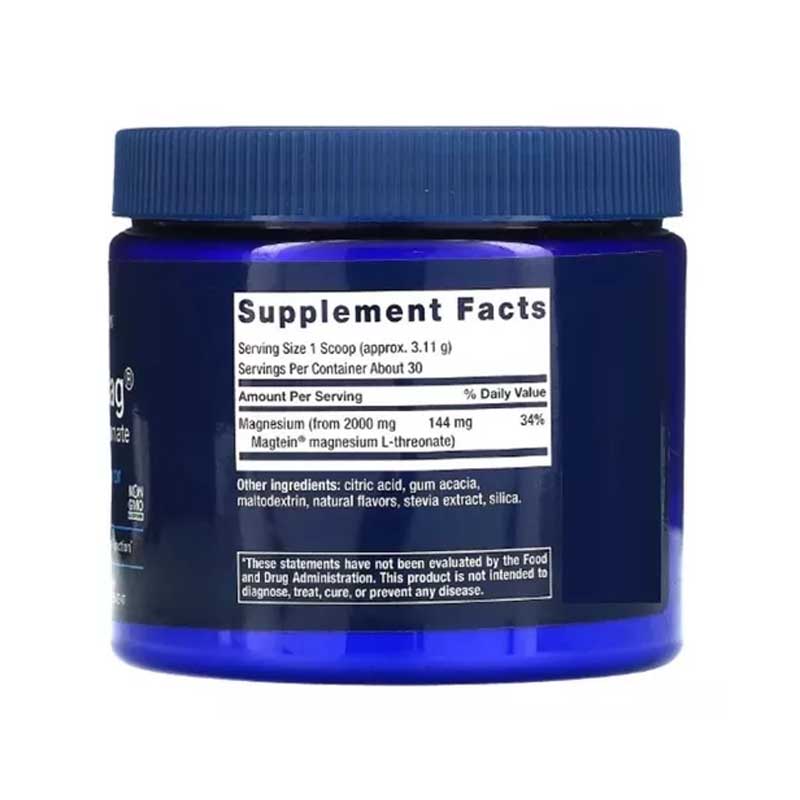 Neuro-Mag Magnesio L Treonato 2000mg Life Extension Polvo Sabor Tropical Punch Flavor