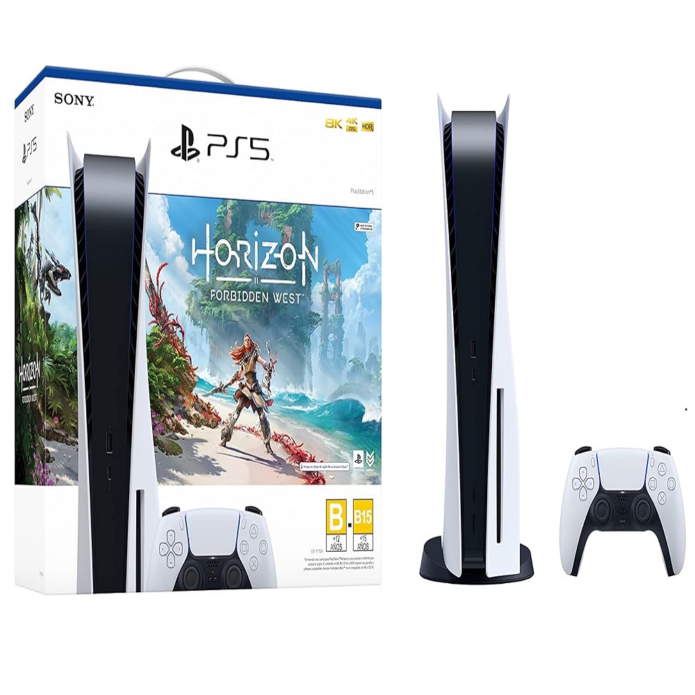 Sony Playstation 5 825gb Horizon Forbidden West Bundle Color Blanco Y Negro