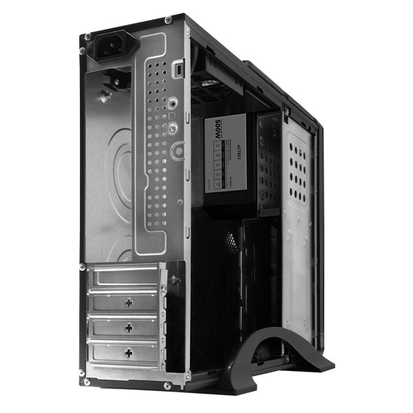 Gabinete Slim Acteck Bern M-atx M-itx Lector Sd Fuente 500w