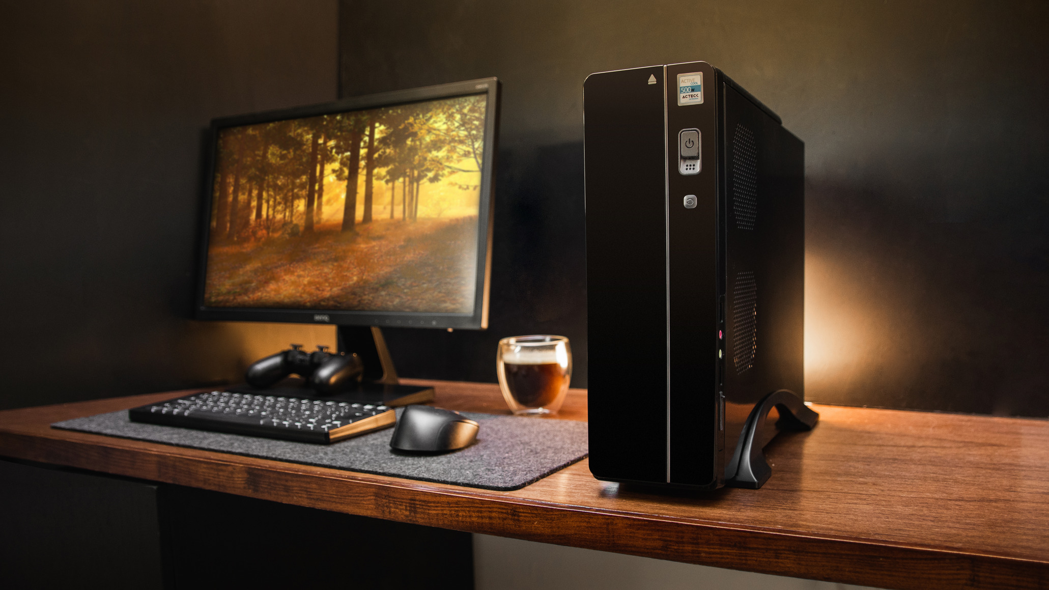 Gabinete Slim Acteck Bern M-atx M-itx Lector Sd Fuente 500w