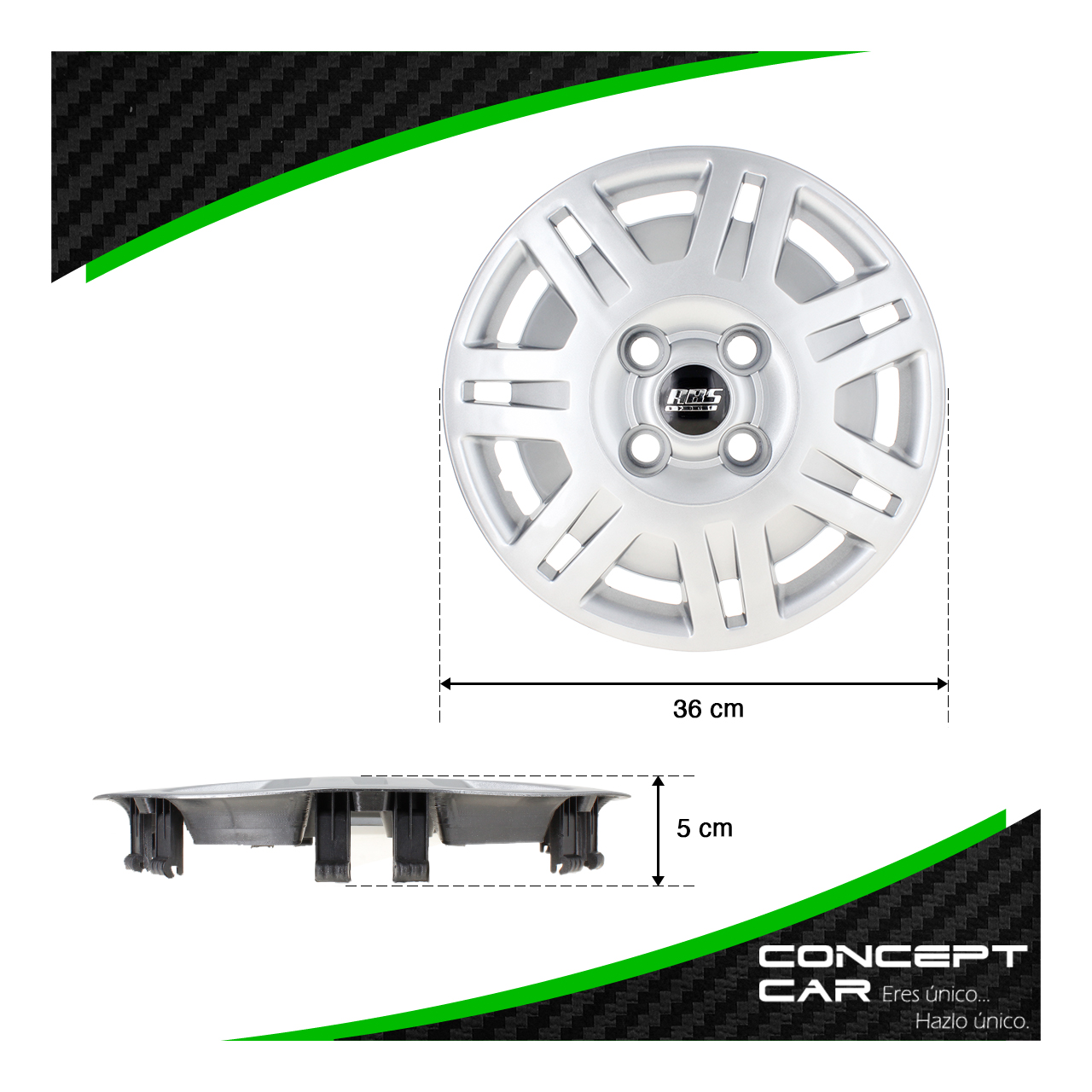 Juego 4 Tapones De Rin 13 Pulgadas Abs Pointer Gris 4 Birlos