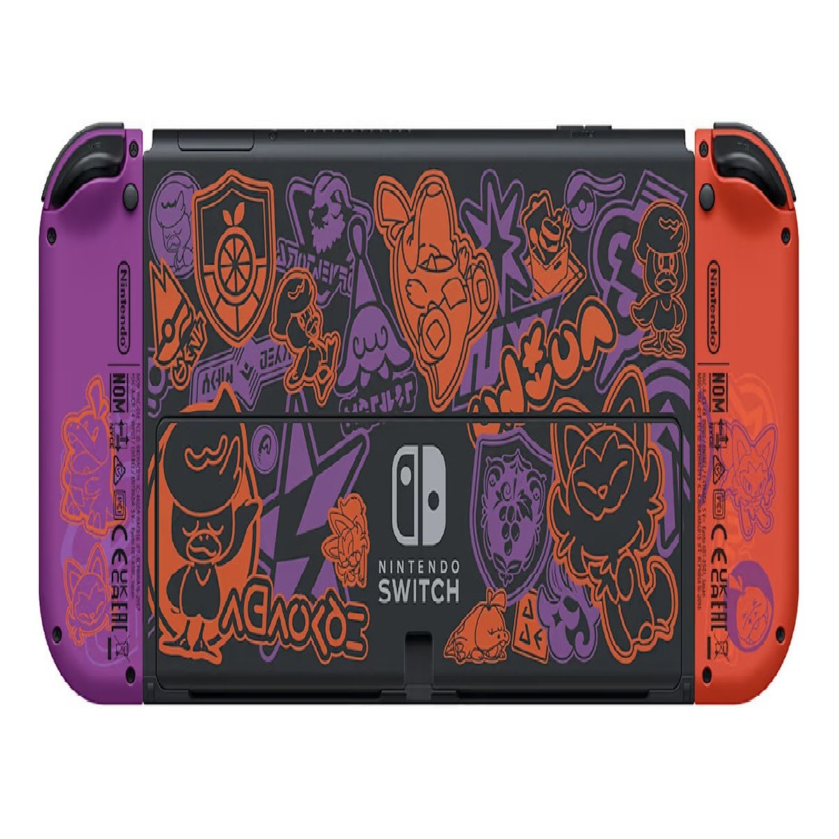 Nintendo Switch OLED 64GB Pokémon Scarlet & Violet Edition color rojo y violeta y negro