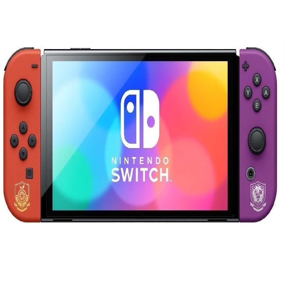 Nintendo Switch OLED 64GB Pokémon Scarlet & Violet Edition color rojo y violeta y negro