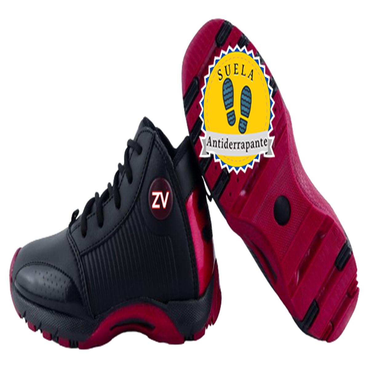 Tenis Niño Basquetbol Arco Ortopedico Baloncesto Ap-23 Negro (15.0 - 21.5)