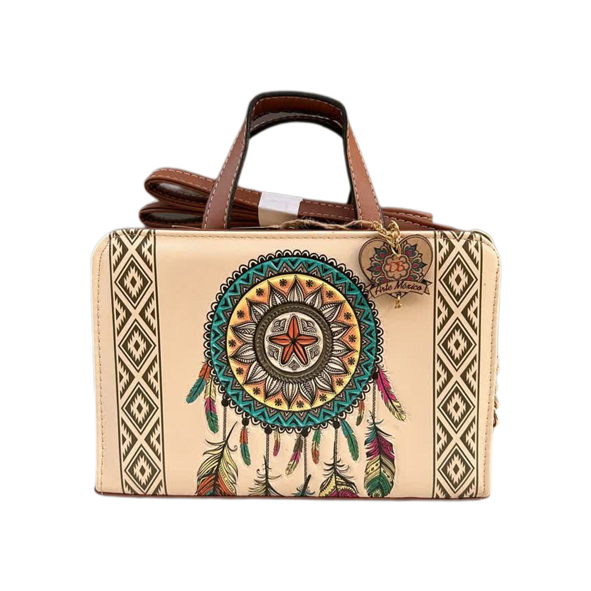 Bolsa de Cuero Autentico Artesanal Atrapasueño