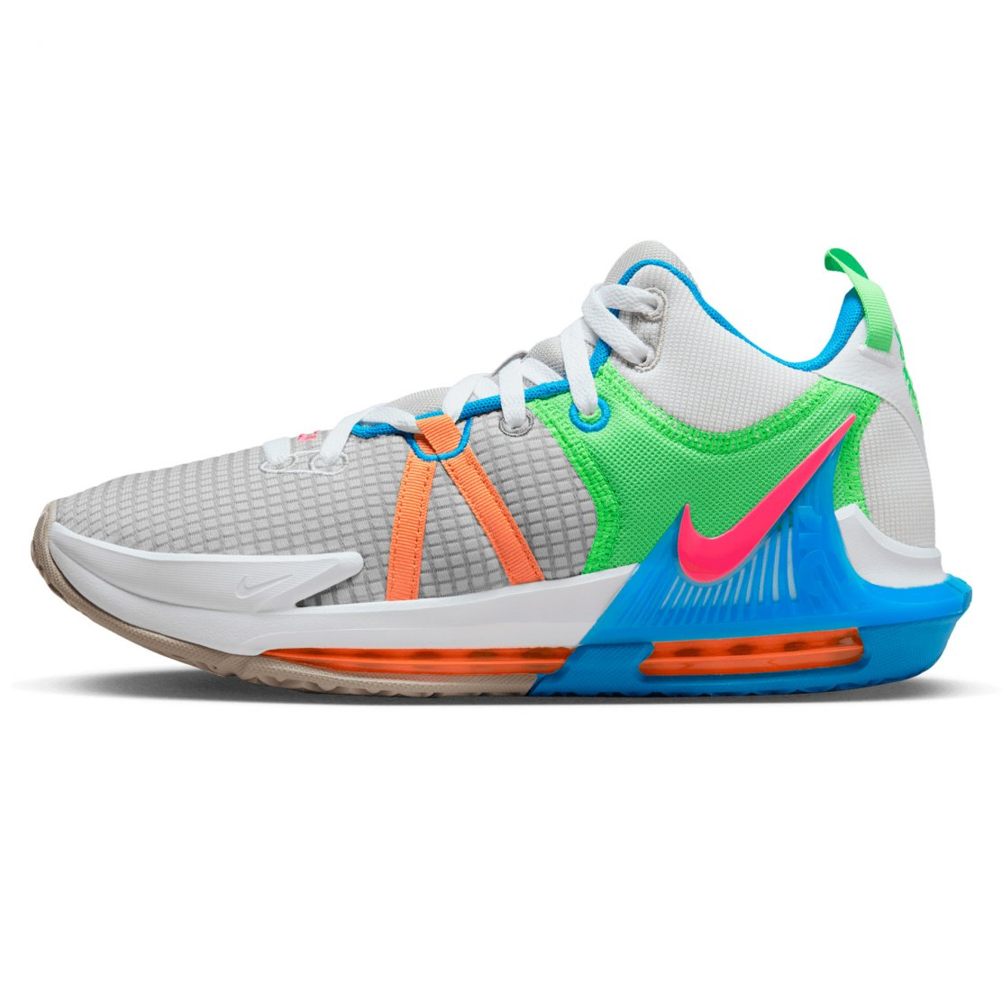 TENIS NIKE LEBRON WHITNESS VII GRIS/ROSA BASQUETBOL HOMBRE TALLA #30