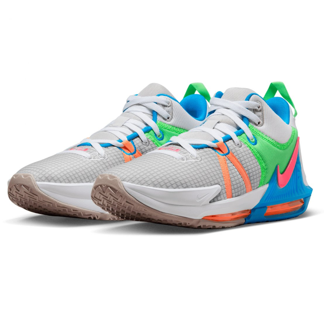 TENIS NIKE LEBRON WHITNESS VII GRIS/ROSA BASQUETBOL HOMBRE TALLA #30