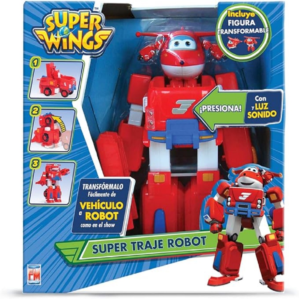 Super Wings Traje Robot Jett 34cm