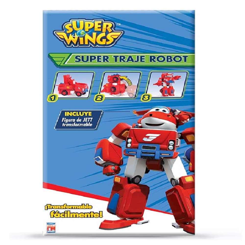 Super Wings Traje Robot Jett 34cm