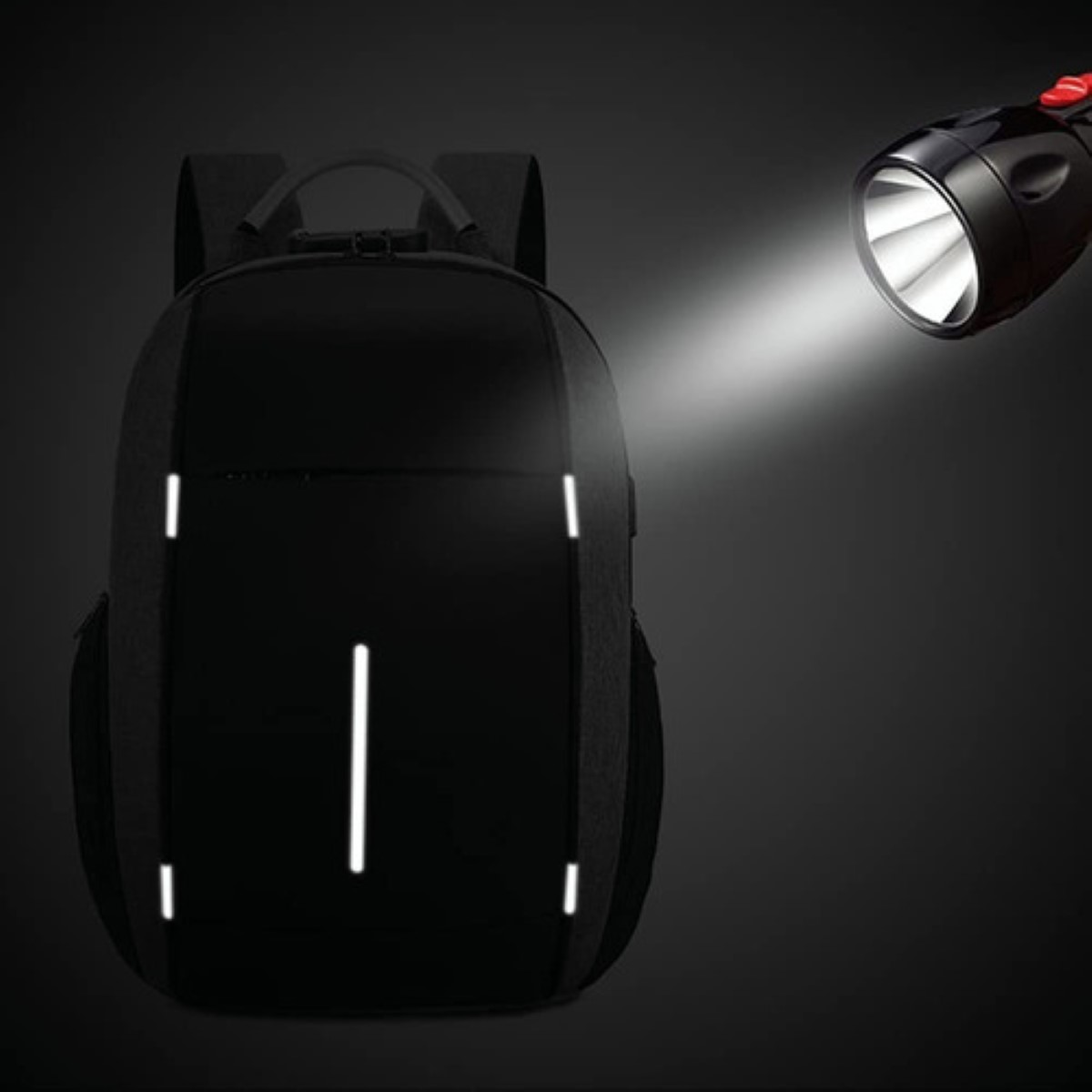 Mochila Impermeable Antirrobo Negra Gris