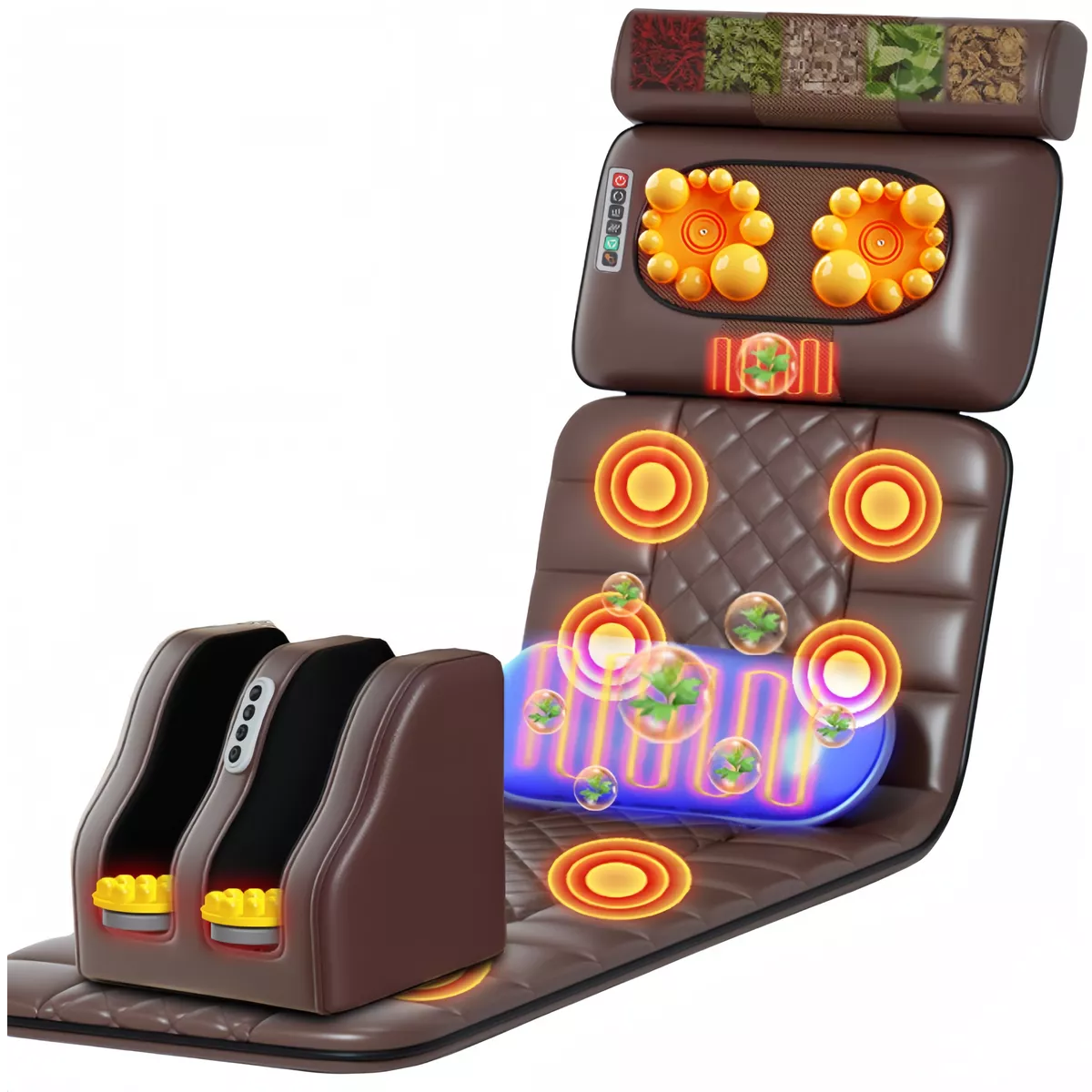 Alfombrilla De Masaje Con Almohadillas Calefactoras Y Masaje