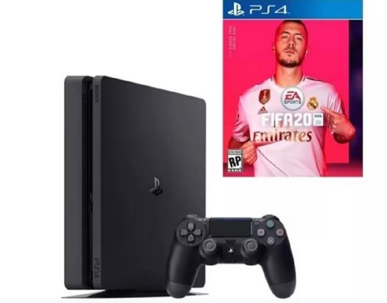 Sony Playstation 4 slim 1 TB, FiFa 20 bundle negro azabache 