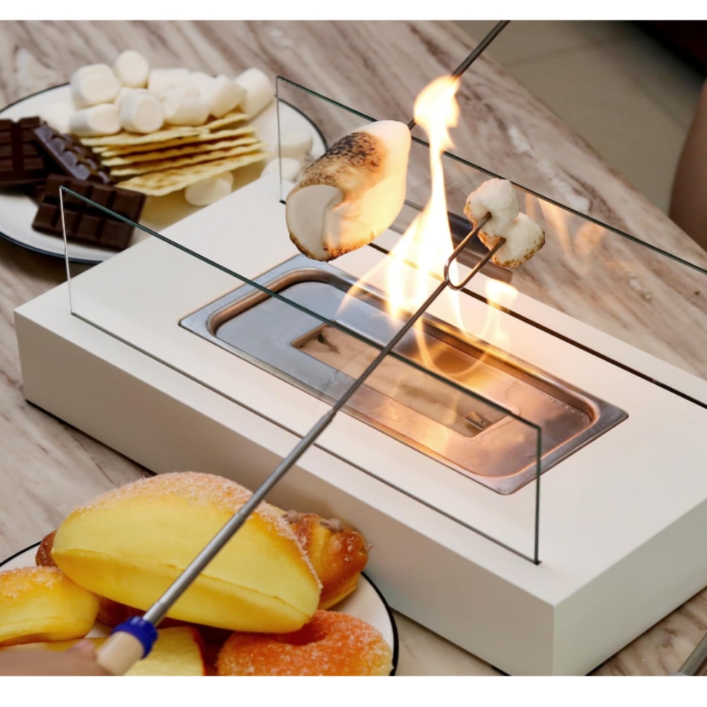 Chimenea etanol ecológica portátil interior exterior decoración 