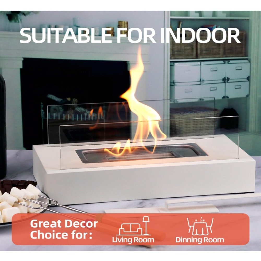 Chimenea etanol ecológica portátil interior exterior decoración 