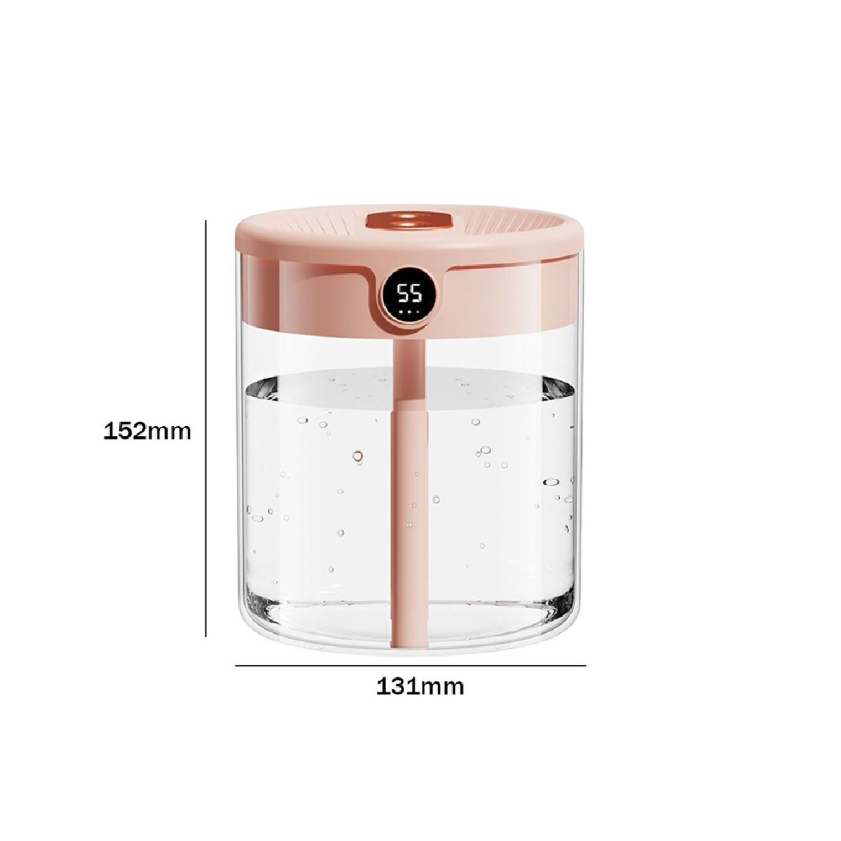 Difusor Humidificador Aromaterapia Ultrasónico 2l Con Luz Rosa