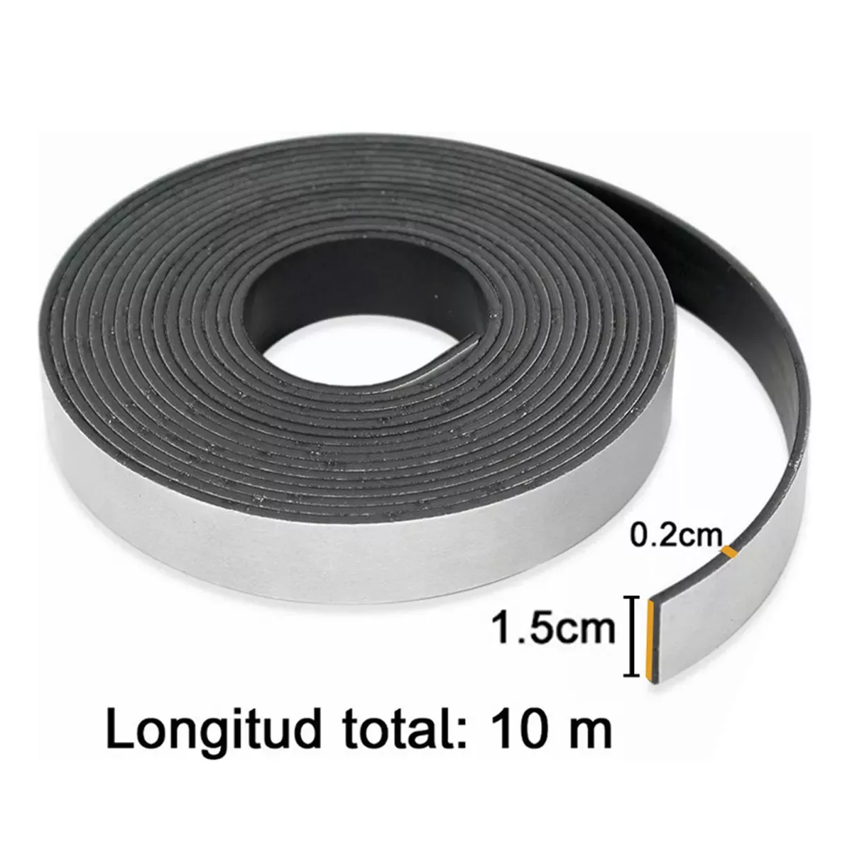 Imán Flexible Con Adhesivo En Rollo 10 Metros Magnetico