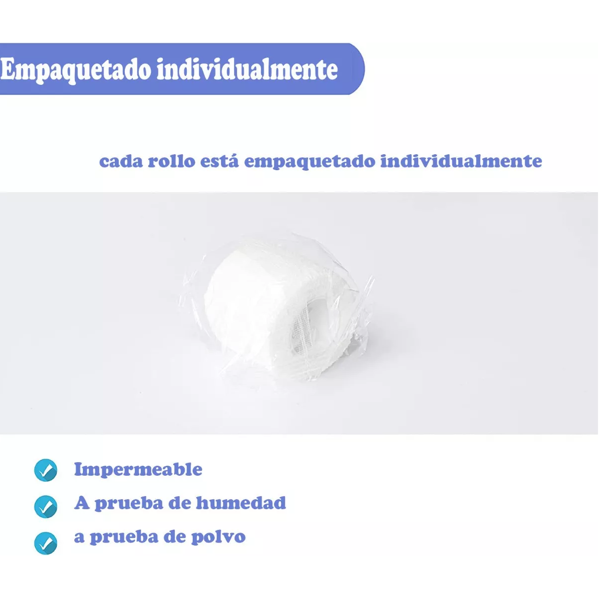 Set Venda Elástica Autoadherible De 5 Cm X 4.5 M, 24 Piezas Blanco