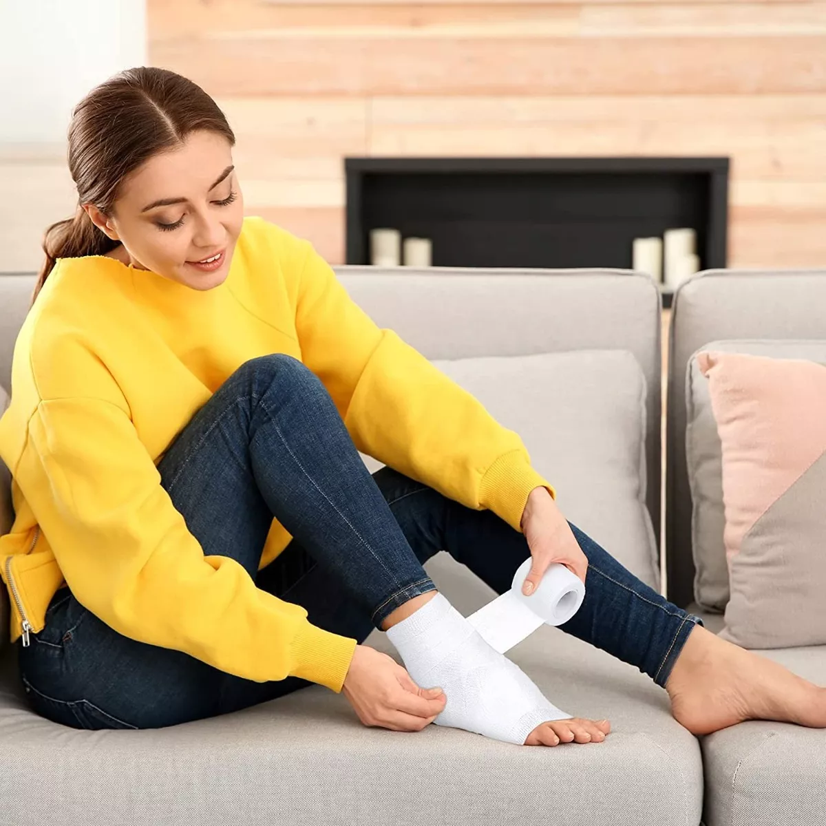 Set Venda Elástica Autoadherible De 5 Cm X 4.5 M, 24 Piezas Blanco