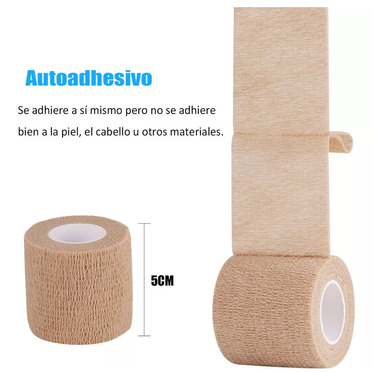Set Venda Elástica Autoadherible De 5 Cm X 4.5 M, 24 Piezas Piel