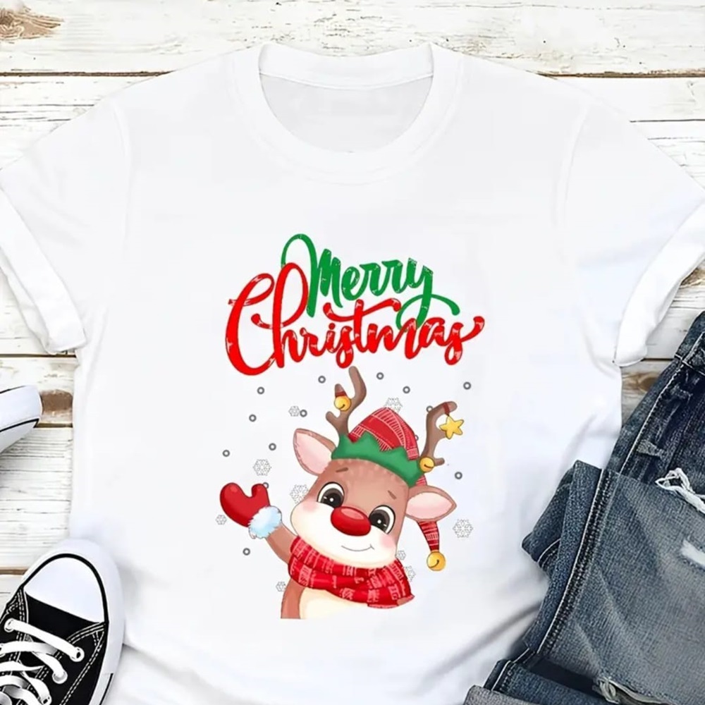 Playera navideña Merry Christmas para dama