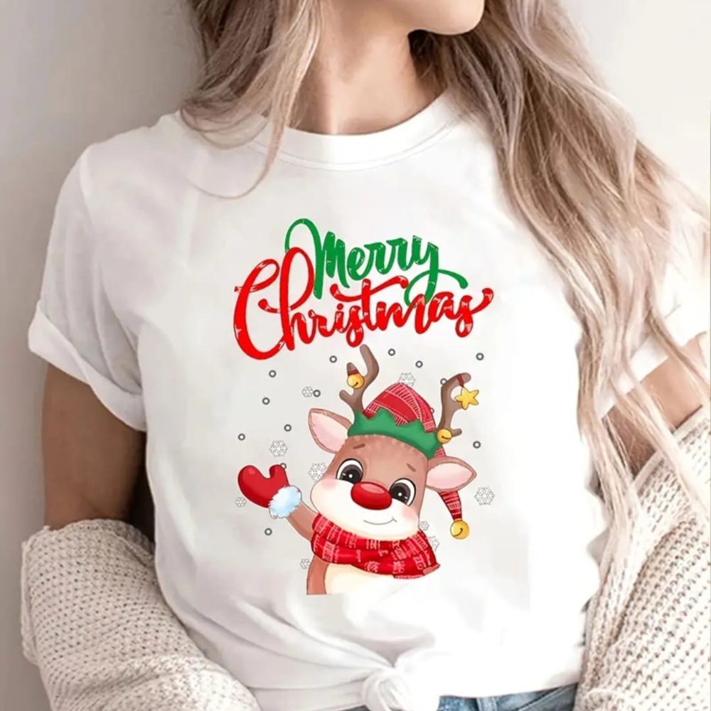 Playera navideña Merry Christmas para dama