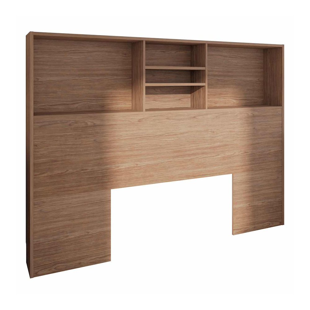Librero Cabecera Queen Playcon Color Nogal