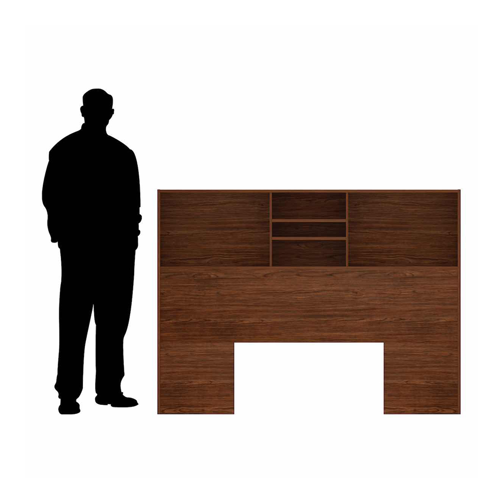 Librero Cabecera Queen Playcon Color Nogal