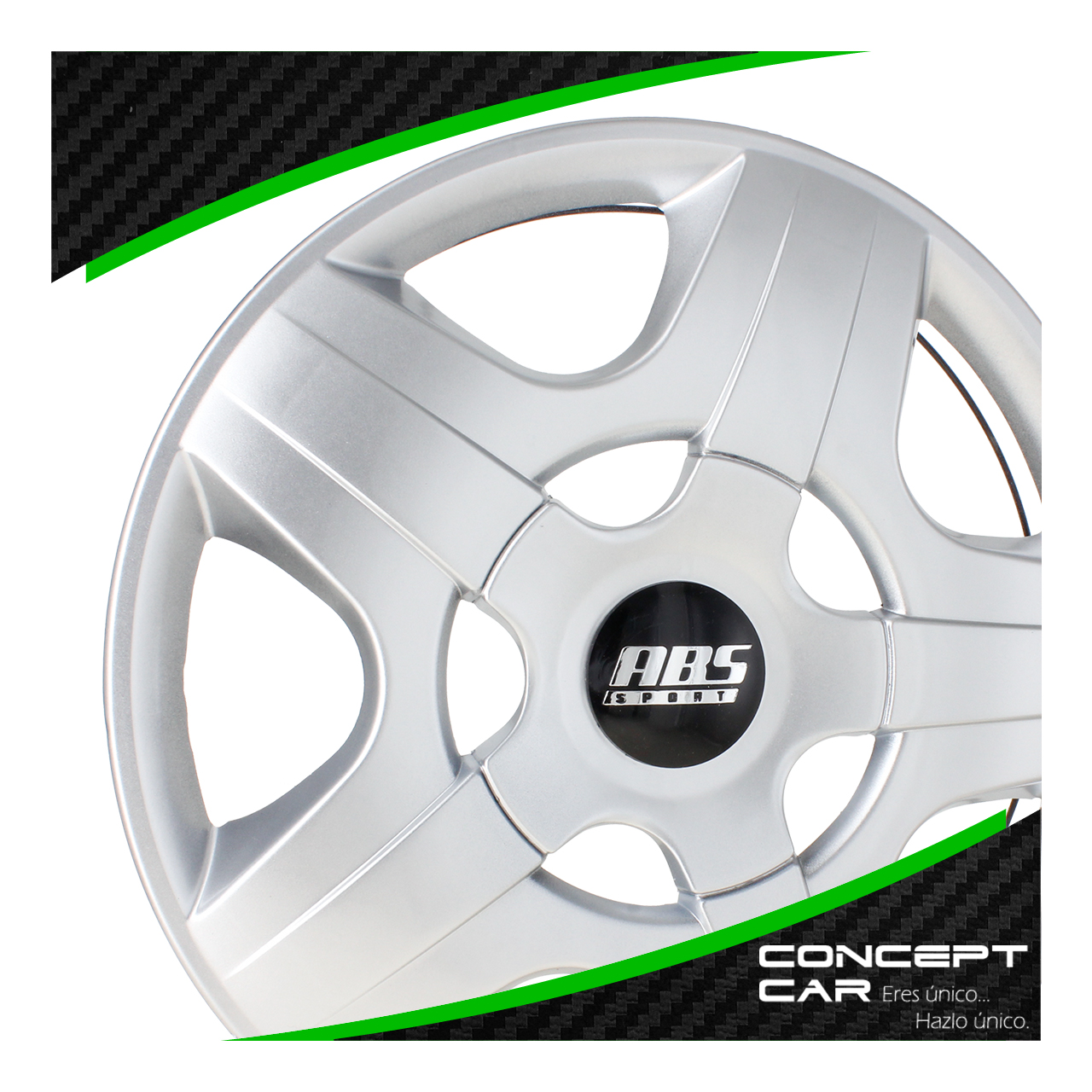 Juego 4 Tapones De Rin 14 Pulgadas Abs Platina 5 Brazos