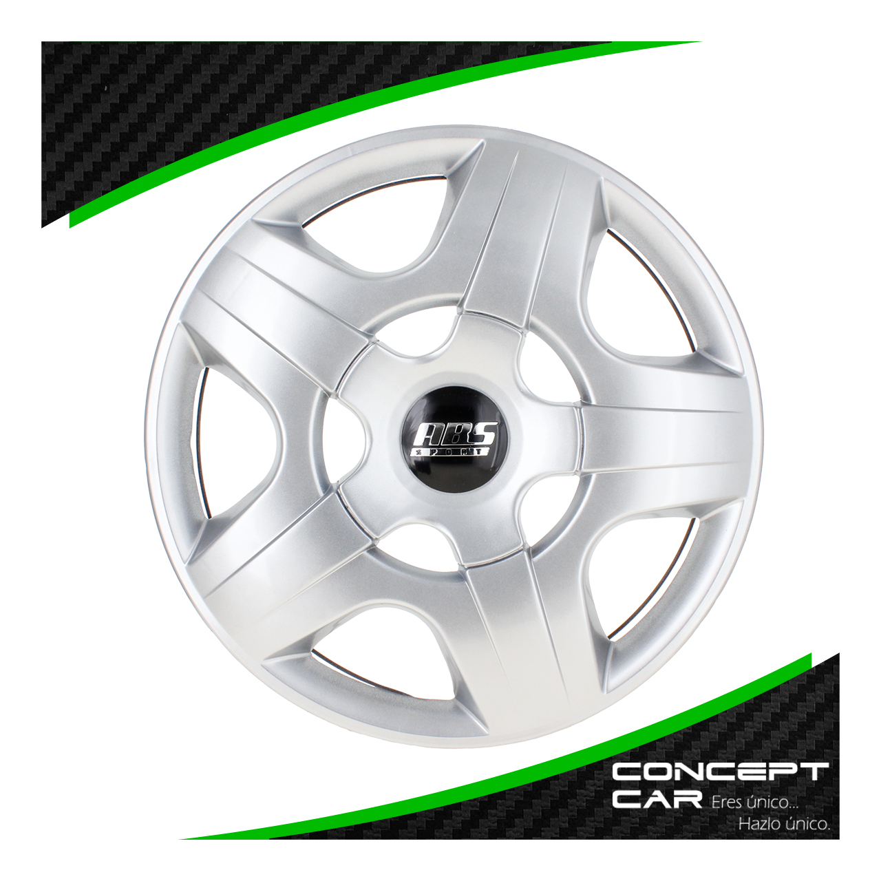 Juego 4 Tapones De Rin 14 Pulgadas Abs Platina 5 Brazos