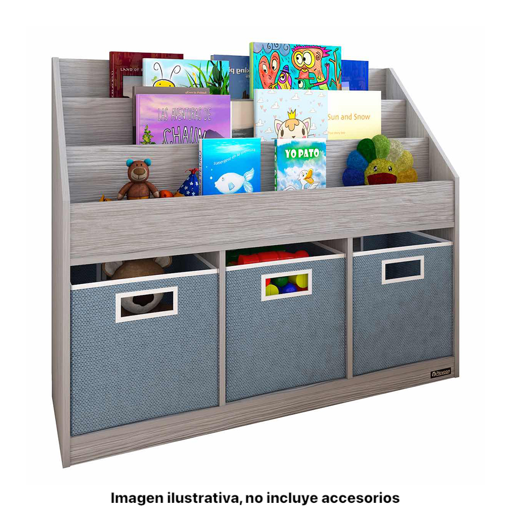 Revistero Librero Exhibidor Playcon Color Gris