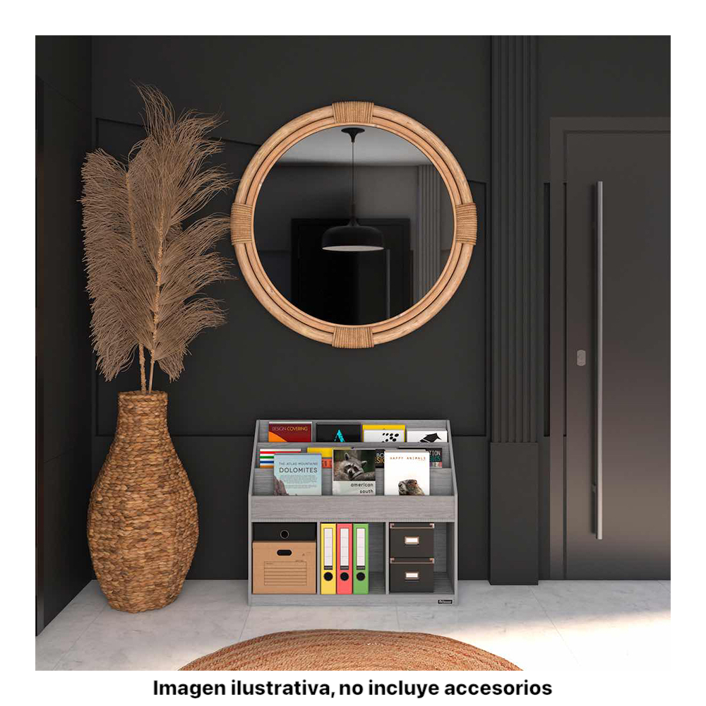 Revistero Librero Exhibidor Playcon Color Gris