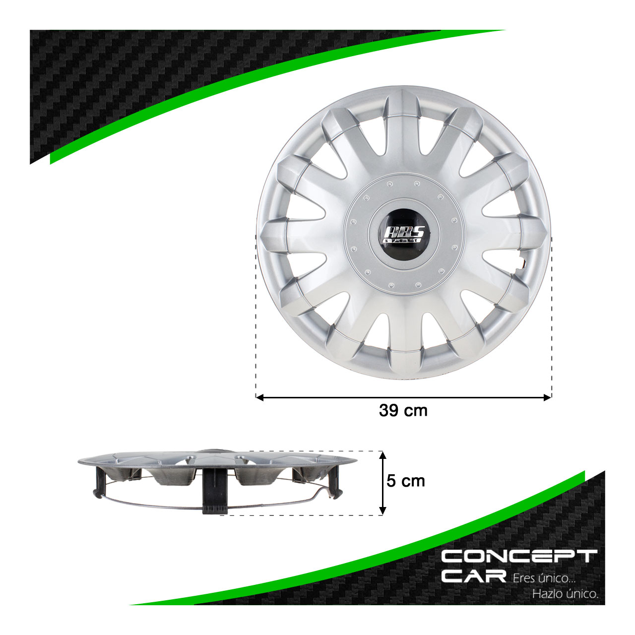 Juego 4 Tapones De Rin 14 Pulgadas Abs Tipo Seat 12 Brazos