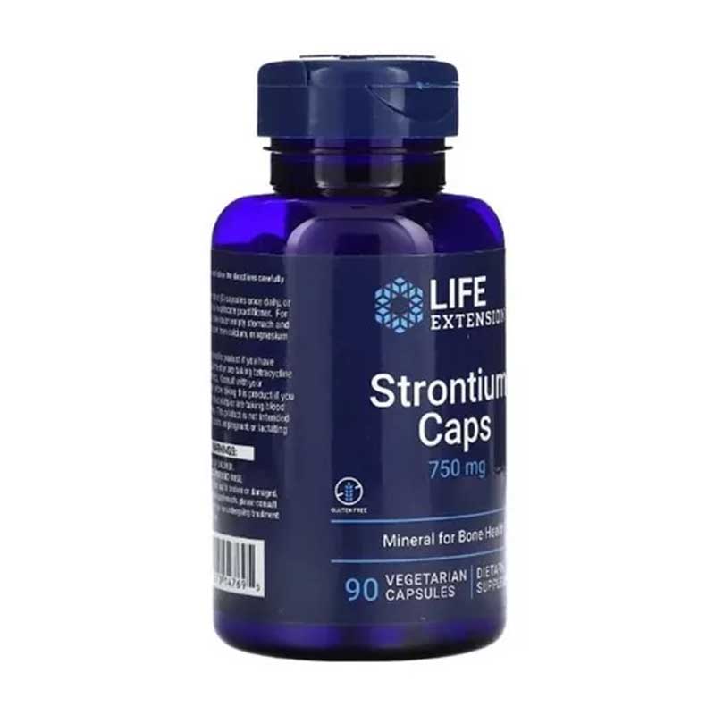 Strontium 750 Mg Life Extension Estroncio 90 capsulas Salud Osea