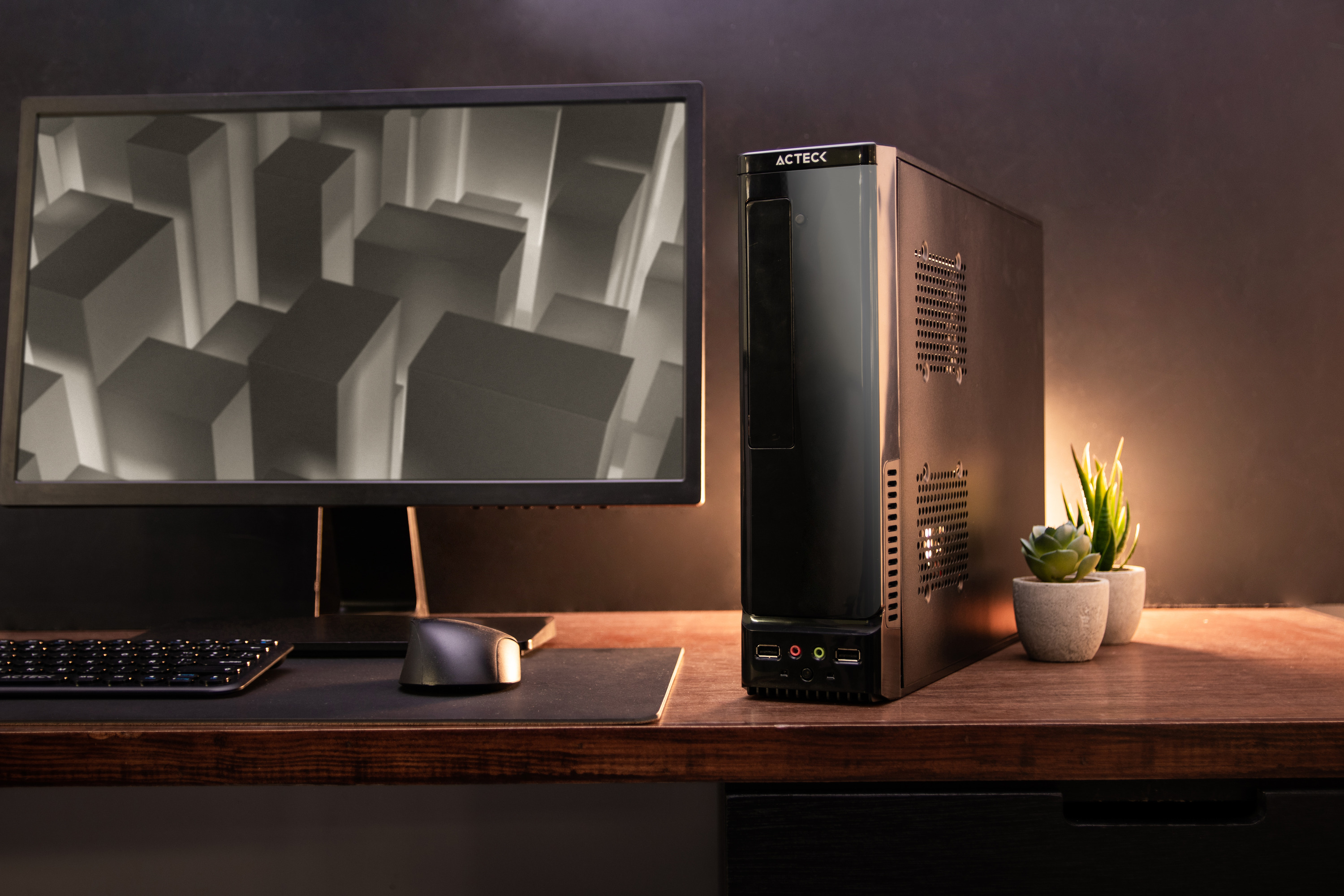 Gabinete Slim Atom Acteck M - Atx M - Itx - Fuente 450w