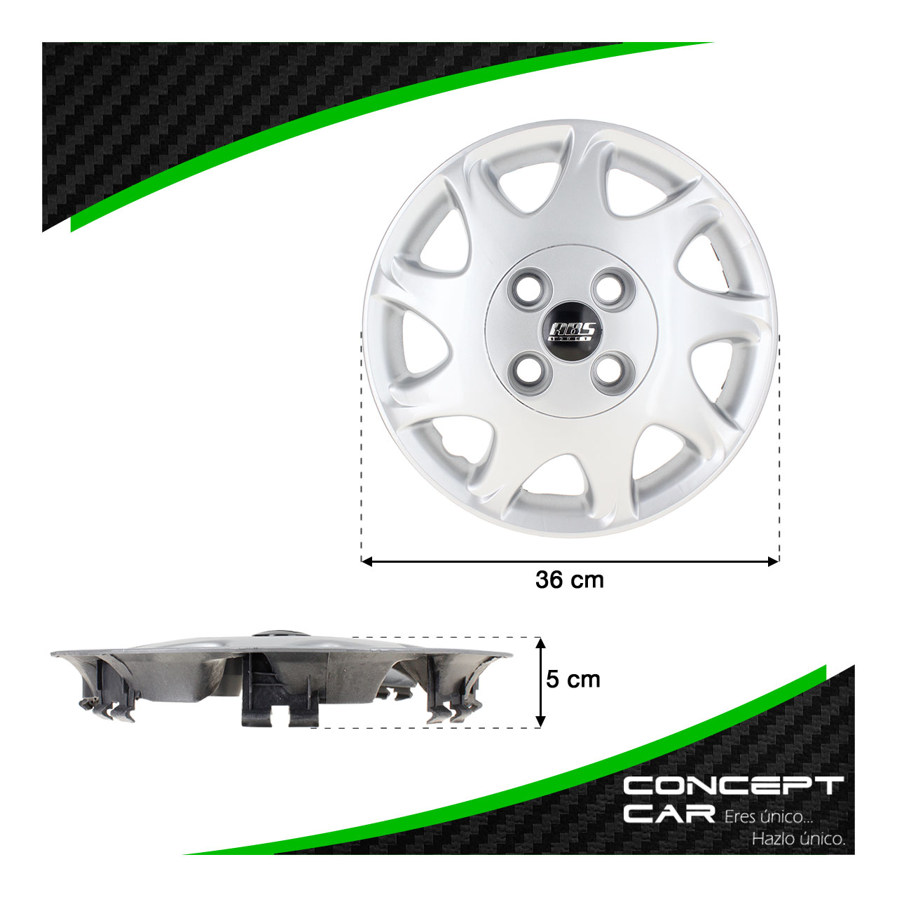 Juego 4 Tapones De Rin 13 Pulgadas Abs Tipo Tsuru 4 Birlos