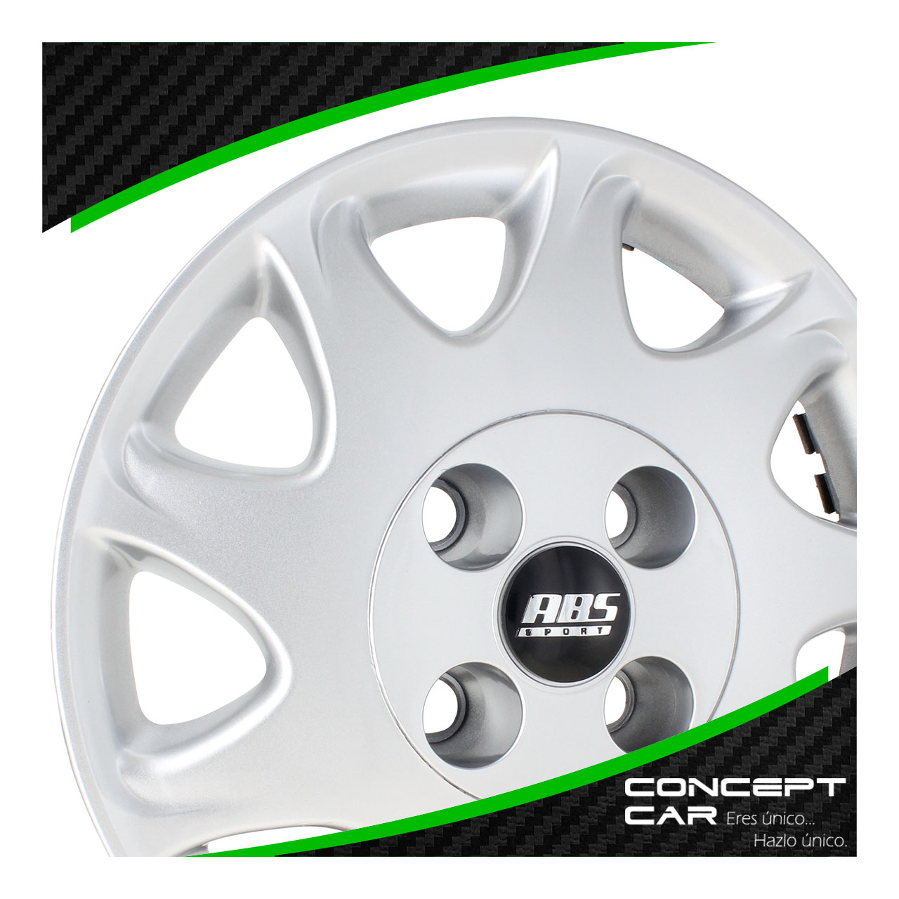 Juego 4 Tapones De Rin 13 Pulgadas Abs Tipo Tsuru 4 Birlos