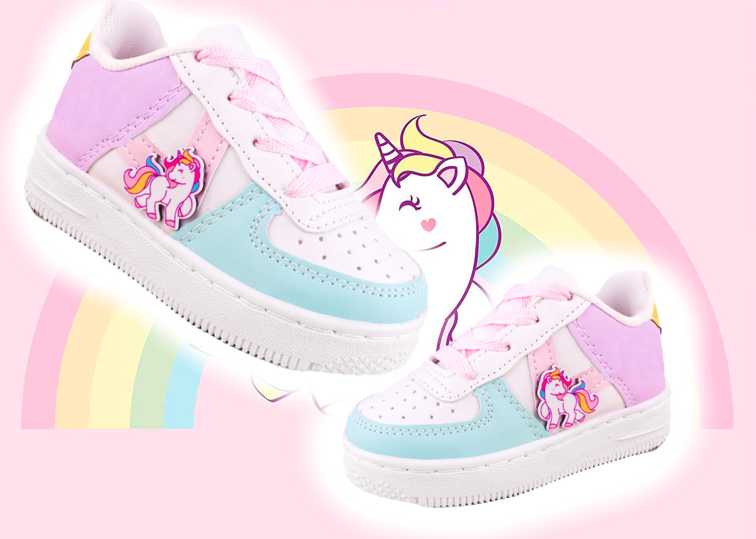 Tenis Niña Unicornio Arco Ortopedico Cosidos 037-bmlu Casual.