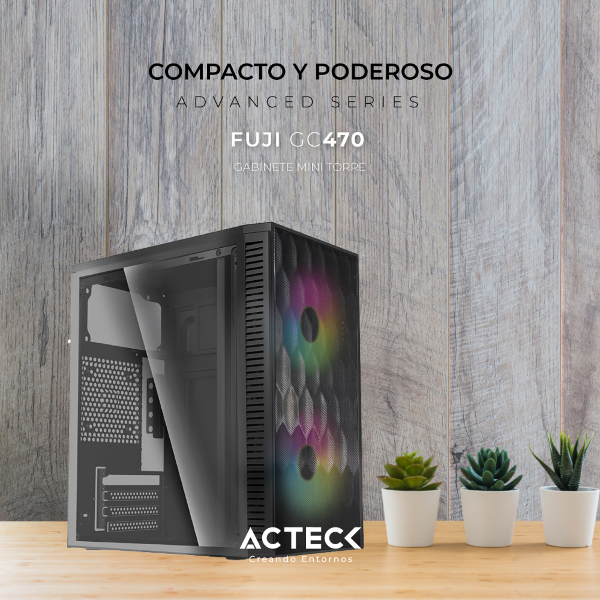 Gabinete Mini Torre Fuji GC470 M-atx 500w Usb 3.0, 2xfan