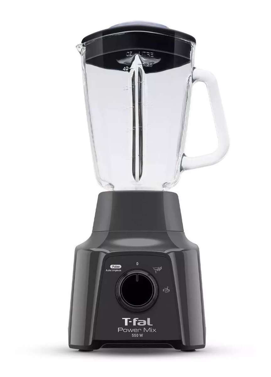 Licuadora T-fal Power Mix LN283BMX 1.25 L gris con vaso de vidrio