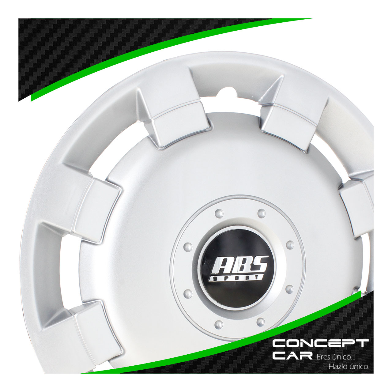 Juego 4 Tapones De Rin 13 Pulgadas Abs Tipo Vw Golf A2 Gris