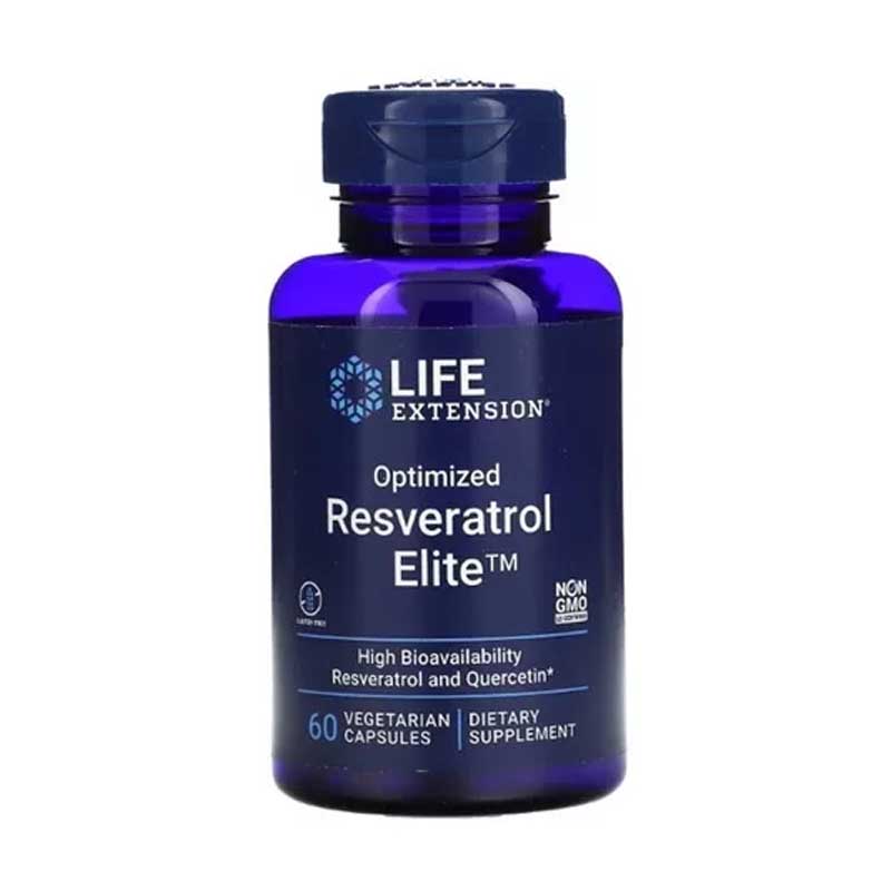 Resveratrol Elite 222 Mg Life Extension 60 capsulas Cardiovascular Sabor Neutro