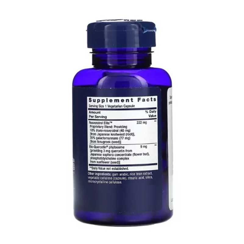 Resveratrol Elite 222 Mg Life Extension 60 capsulas Cardiovascular Sabor Neutro
