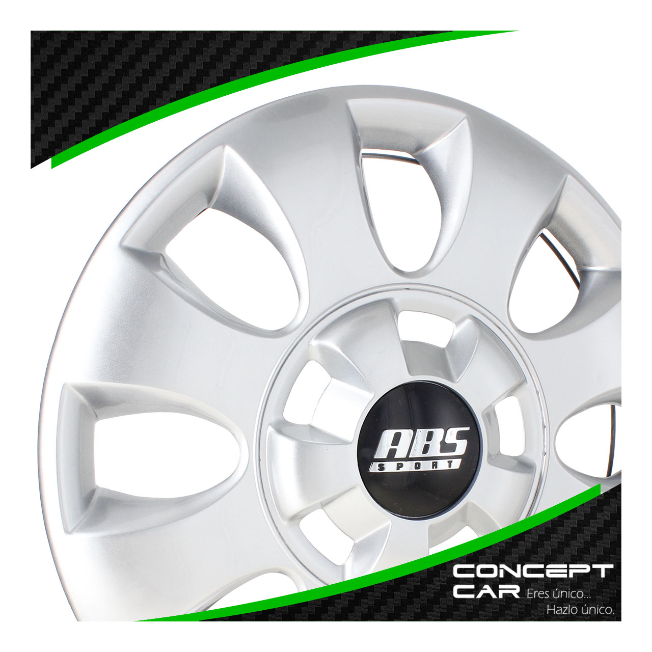 Juego 4 Tapones De Rin 13 Pulgadas Abs 8 Brazos Centro Copa