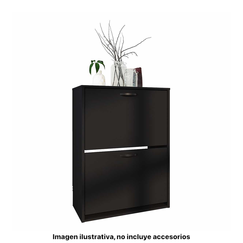 Zapatera Organizador 12 Pares Playcon  Color Negro Liso