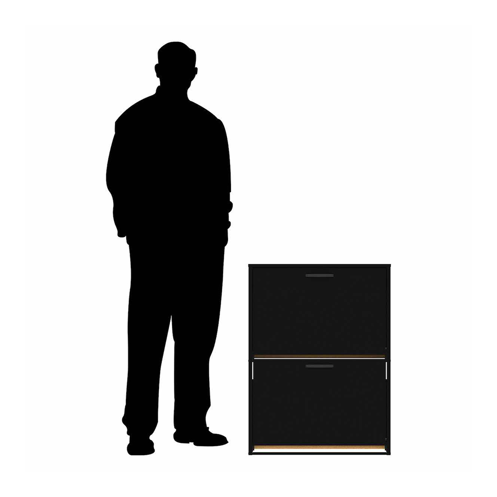 Zapatera Organizador 12 Pares Playcon  Color Negro Liso