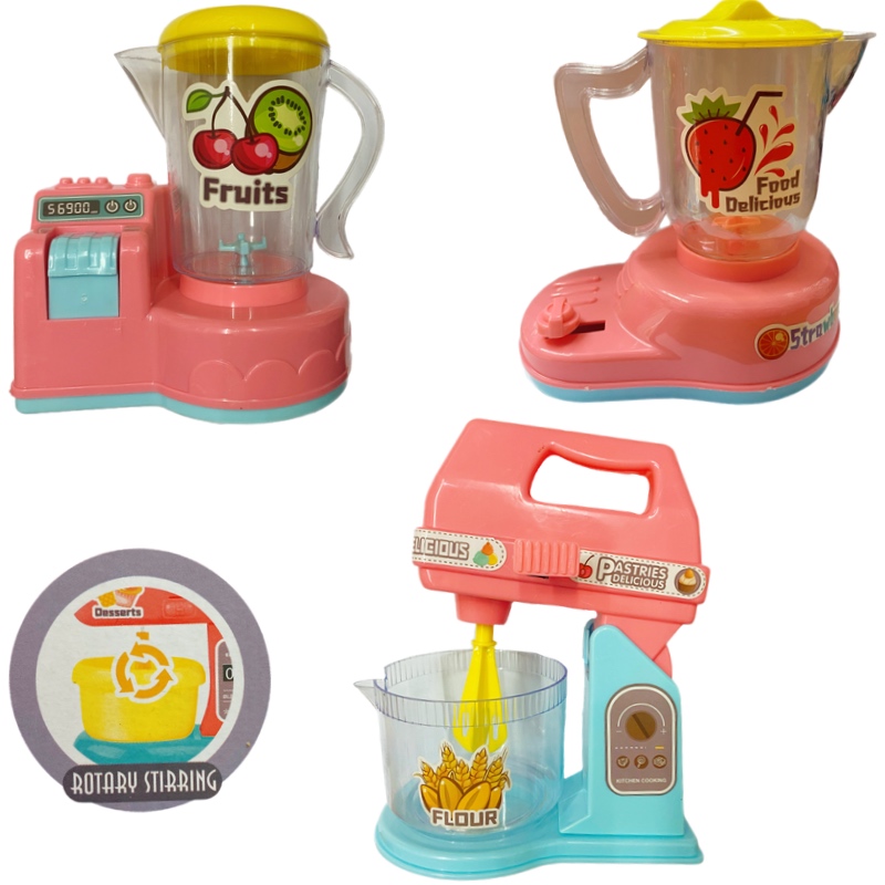 Juego De Cocina Licuadora Y Batidora Con Movimiento 3en1
