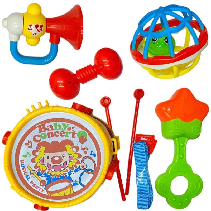 Juego De Sonajas Bebé Sonajero Instrumentos Musicales Tambor