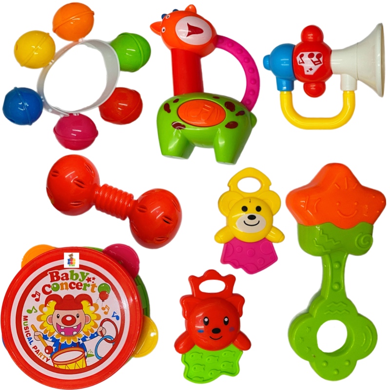 Juego De Sonajas Bebé Sonajeros Instrumentos Musicales Didacticos Musicales