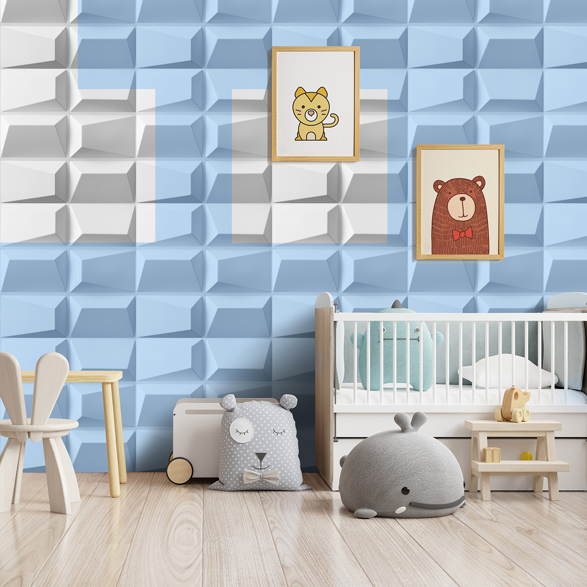 Panel Decorativo de Pared 3D, set 12 Piezas Diseño Cuadros Grandes