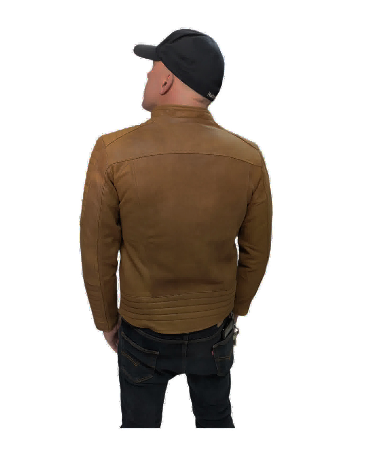 Chamarra de cuero Autentico casual dangelo oro para Caballero incluye regalo un llavero de piel